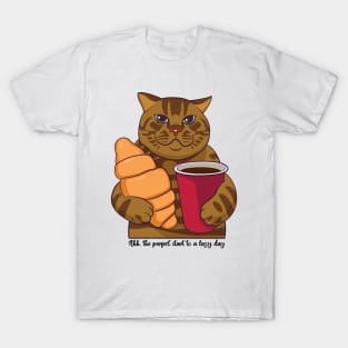 Cat with coffee. T-Shirt